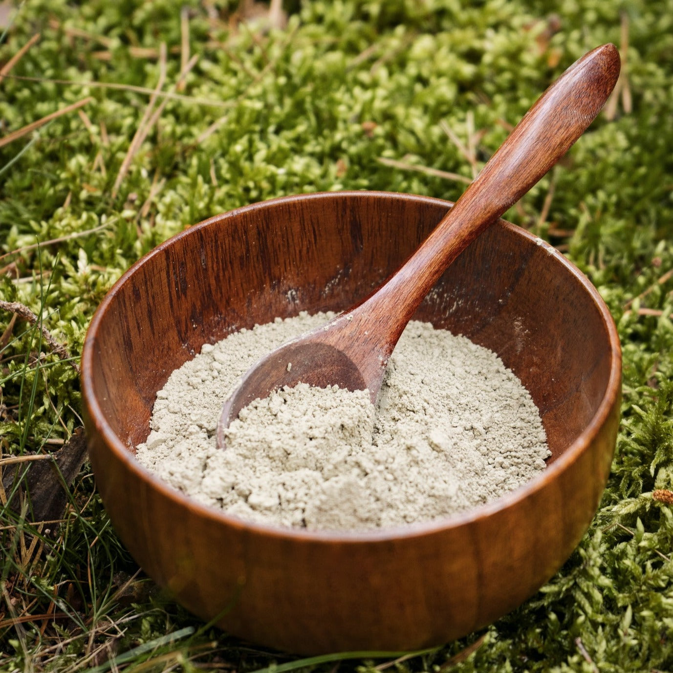 Heilerde in Schale Gesichtsmaske